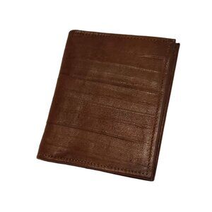 ROLFS Cowhide Leather Flipfold Bifold Wallet Men's Brown Soft